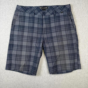 Travis Mathew Men's Size 34 Blue Bermuda Style Shorts 10.5" Inseam